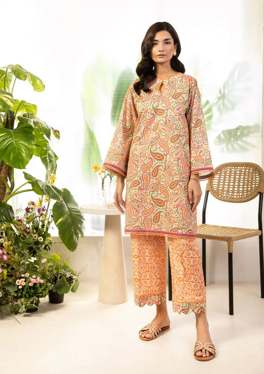 Elaf Premium | Pret 25 | EPT-05 BELA S Peach Lawn