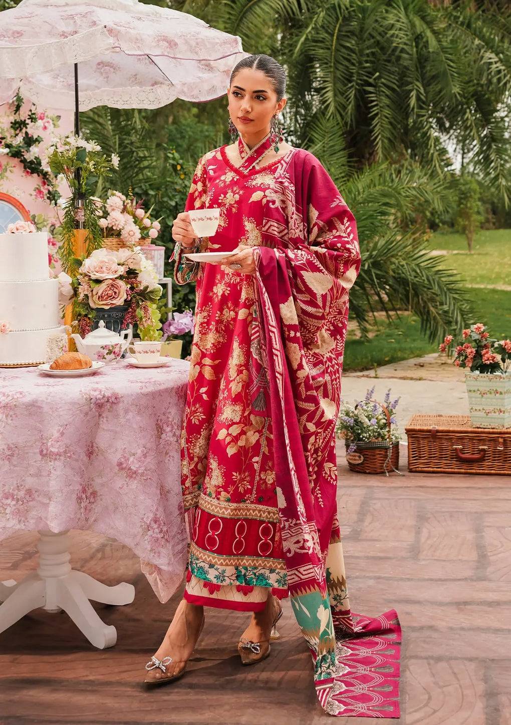 Elaf Premium | Printed Collection 24 | EEP-04A - Flores de Amor - Pakistani Designer Dress - by Elaf Premium | Type: Casuals - 100% Original at Saira Sultan