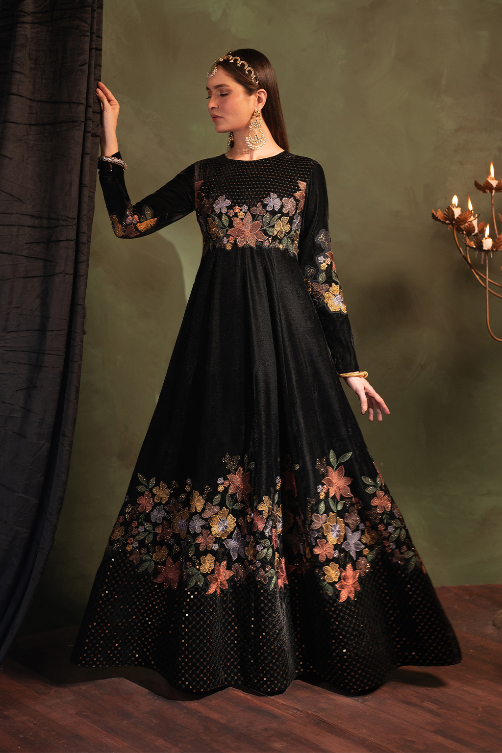 Iznik | Velvet 25 | IV-52 Embroidered Velvet by Iznik - Designer Dress - Type : Ladies Clothes - Available at Saira Sultan - 100% Original 