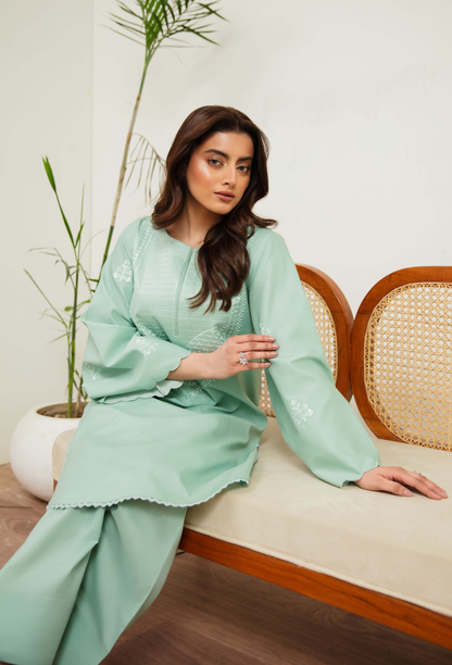 Humdum | Ayra Ready to wear | Ayra - D06 L Ice Blue Lawn