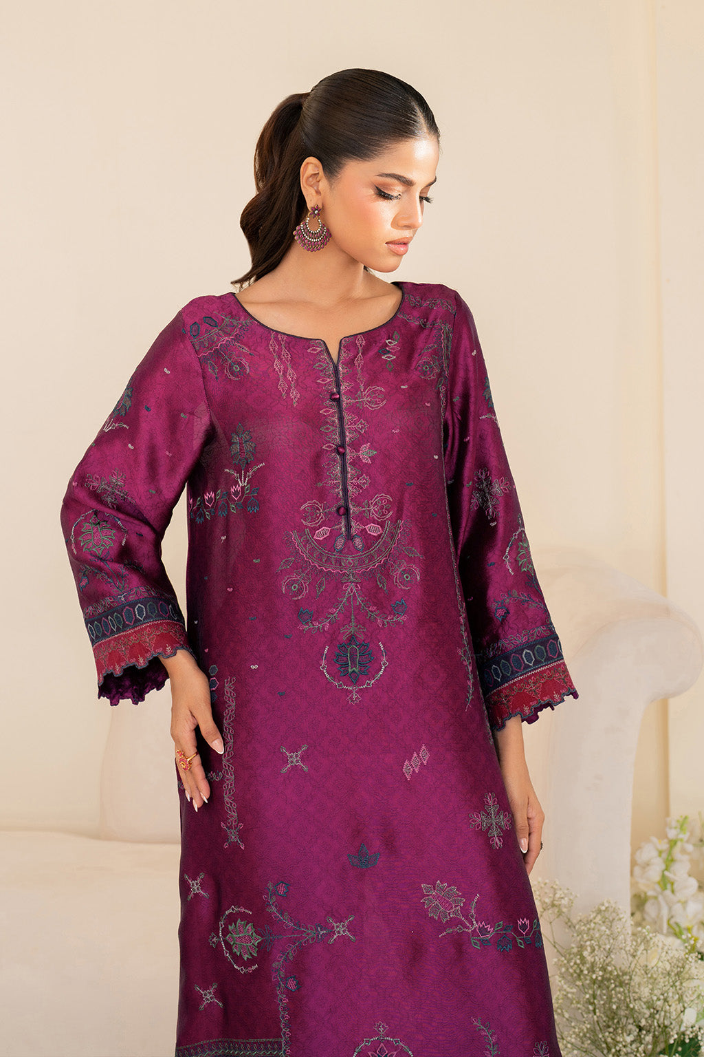 Iznik | Festive Formal | UE-436 Embroidered Pure silk - Pakistani Designer Dress - by Iznik - Type : Ladies Clothes - 100% Original at Saira Sultan