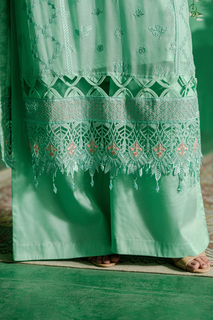 Zebtan | Farmaish Formals | FC-02 L Mint Green Chiffon