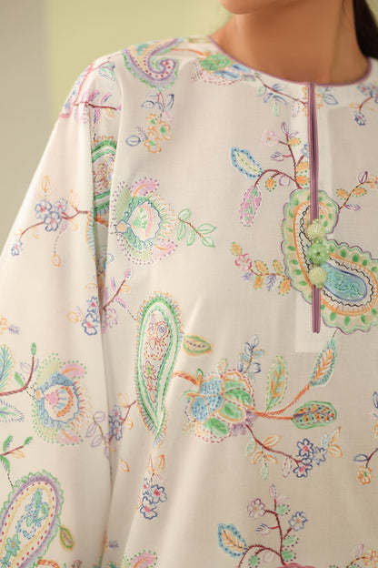 Baroque | Eid Printique | EMBROIDERED PRINTED LAWN UF-4179 M Pearl White Lawn