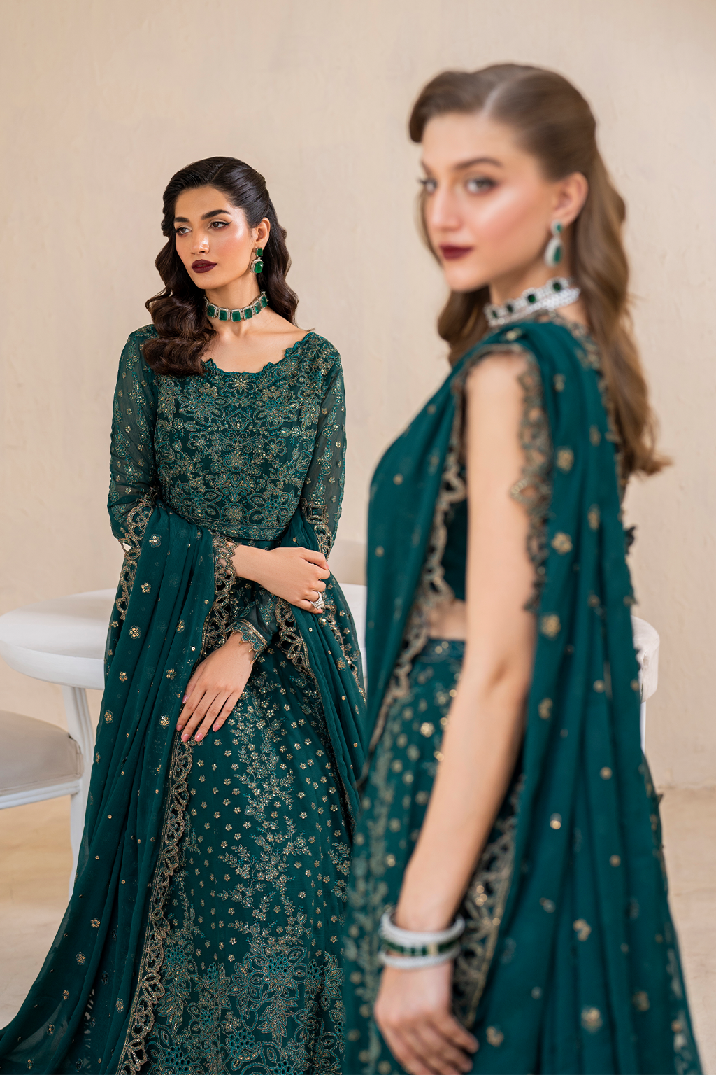 Iznik | Chinnon Chiffon | CC-47 Embroidered Chiffon - Pakistani Designer Dress - by Iznik | Type: Formal - 100% Original at Saira Sultan