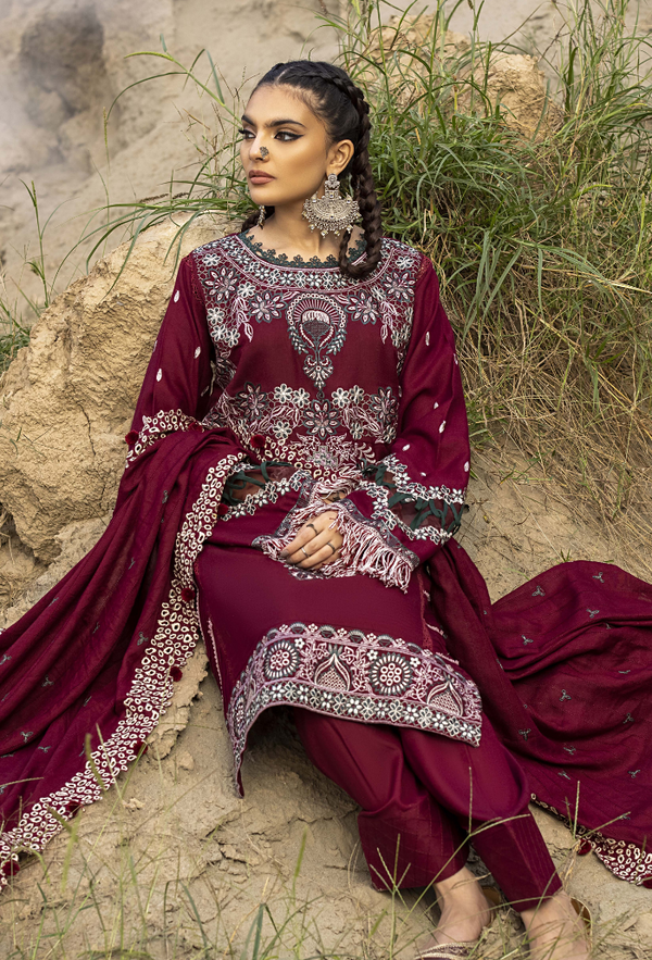 Humdum I Sierra Wool I Sierra-D05 - Pakistani Designer Dress - by humdum - Type : Ladies Clothes - 100% Original at Saira Sultan