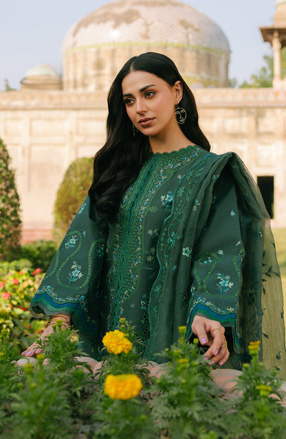 Fiona | Sarang Lawn 25 | Mirana L Bottle Green Lawn