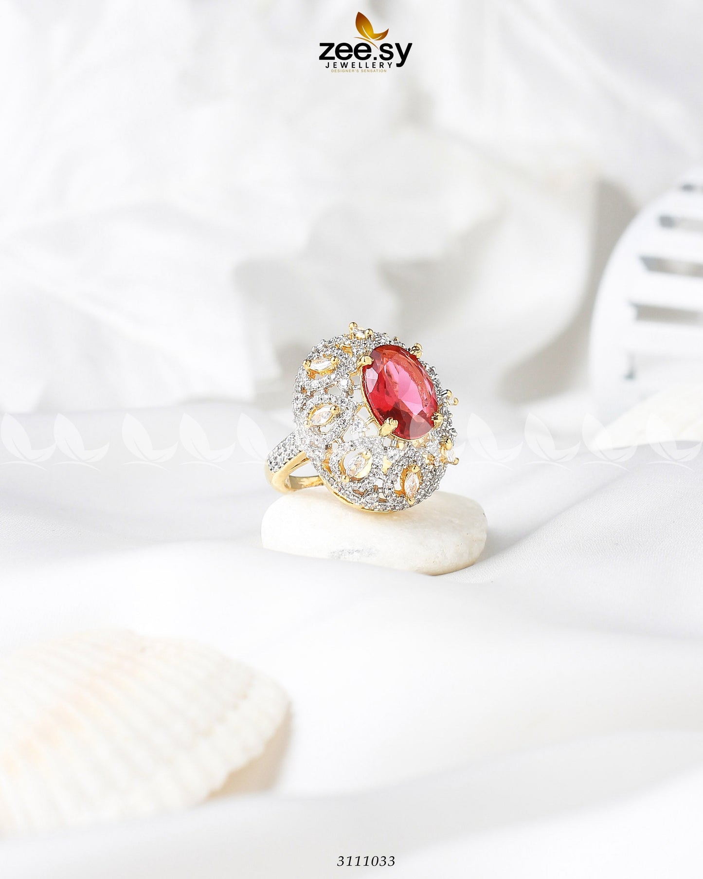 Kohinoor Ring Golden Ruby