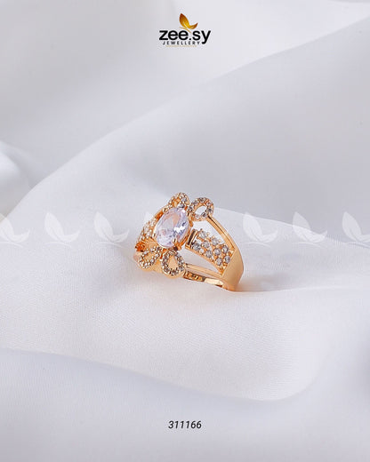 Starlit Ring Golden Pearl