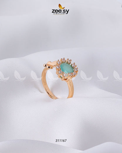 Peony Ring Mint Green