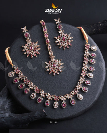 Solara Necklace Set Ruby