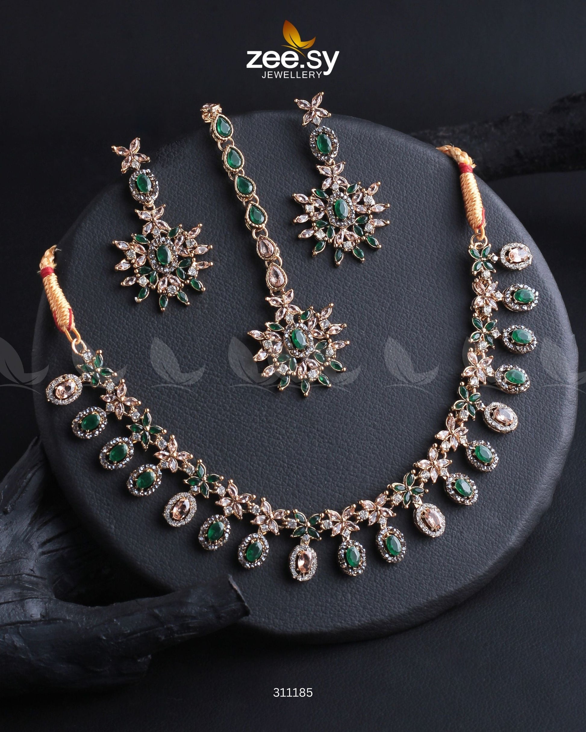 Solara Necklace Set Green