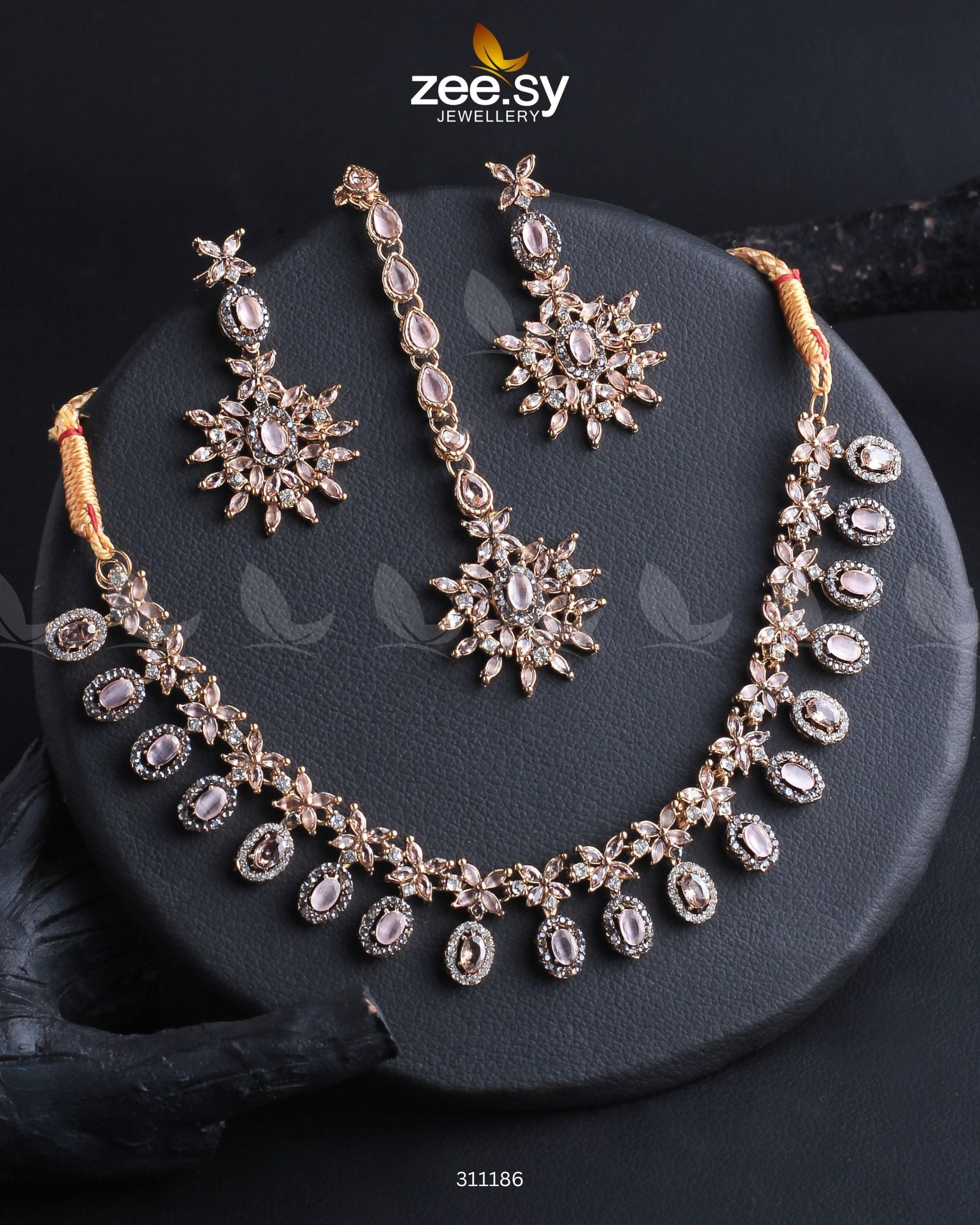 Solara Necklace Set Mint pink