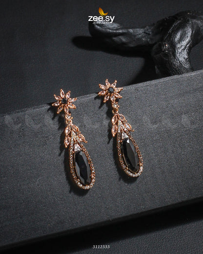 Rimsha's Earrings Golden Black