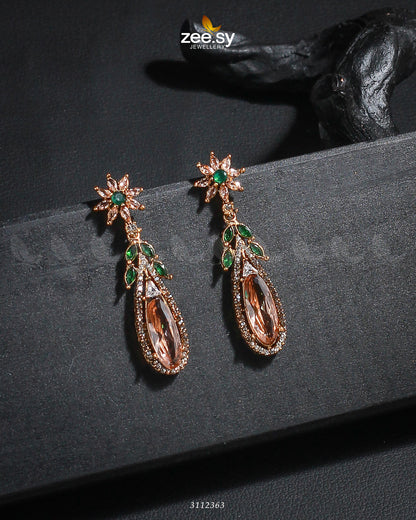 Rimsha's Earrings Champagne Green