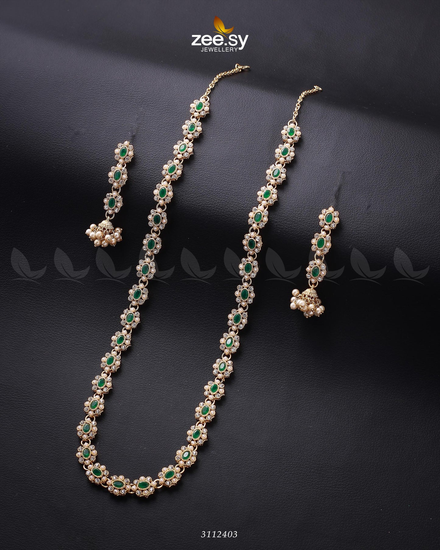 Reema Malla Necklace Golden Green