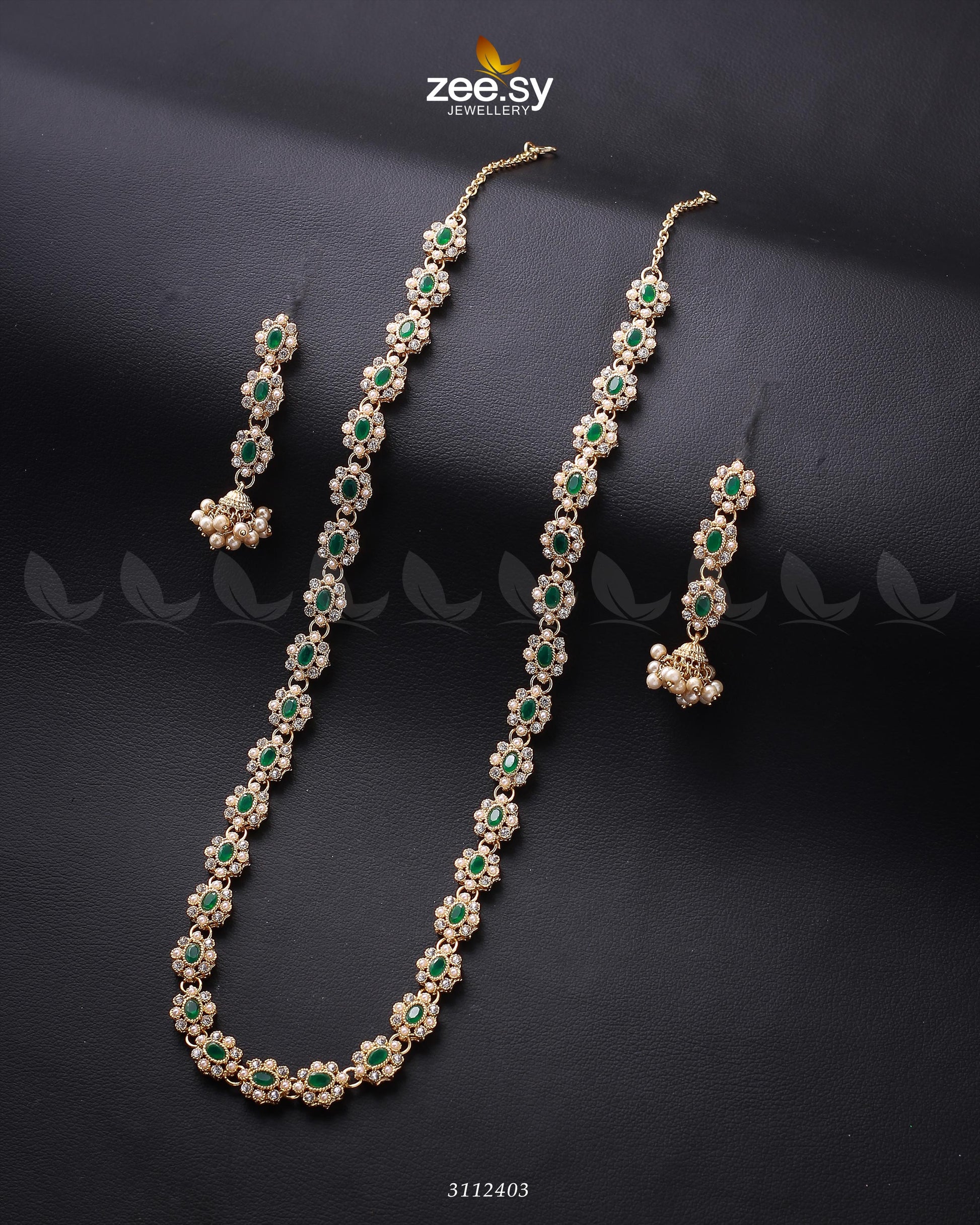 Reema Malla Necklace Golden Green