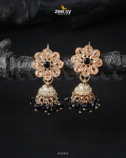 Atiqa Earrings Golden Black