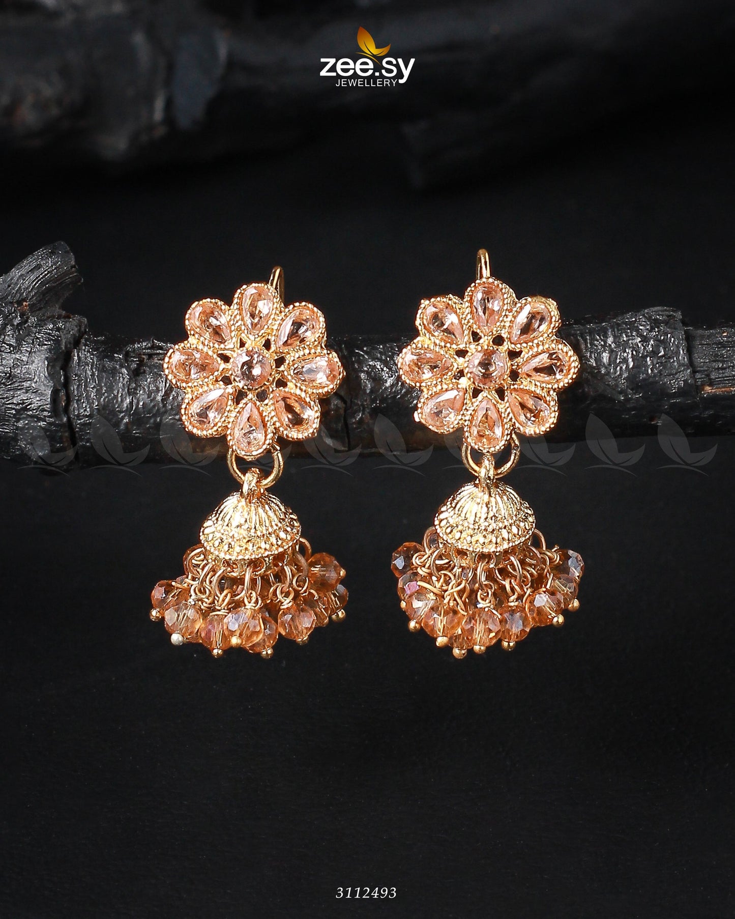 Atiqa Earrings Golden Champagne