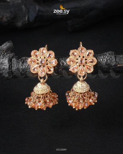 Atiqa Earrings Golden Champagne