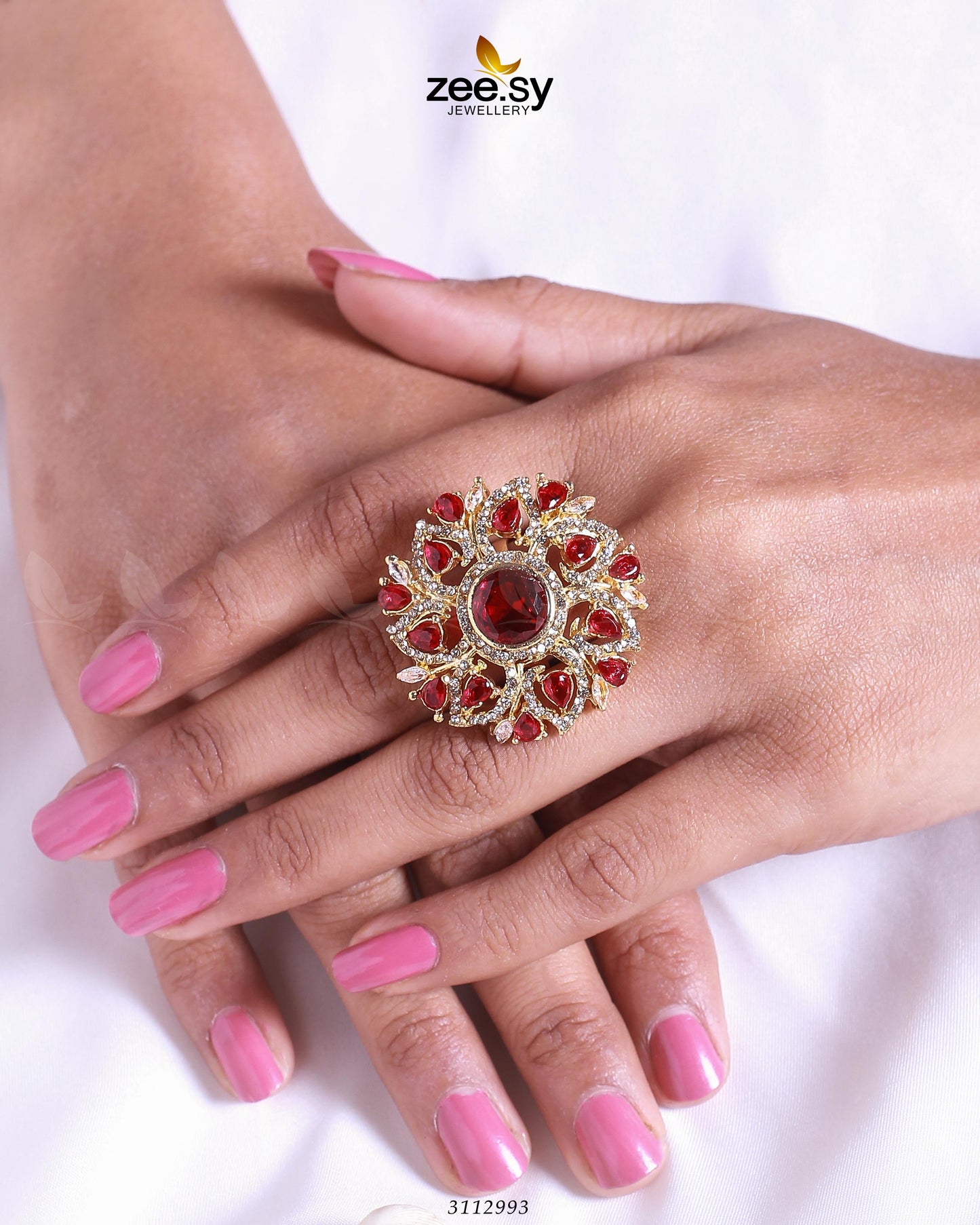 Emma Rings Golden Red