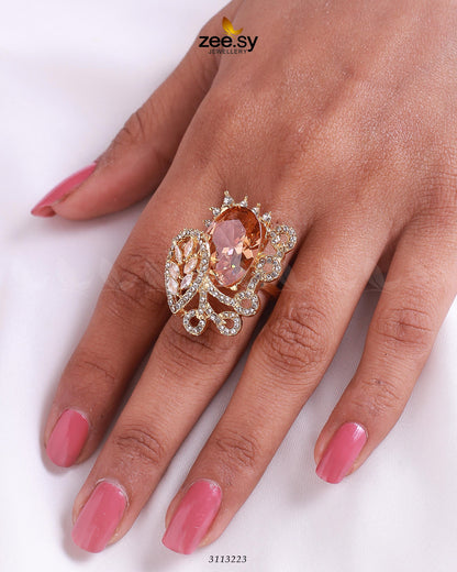 Croton Ring Golden Champagne