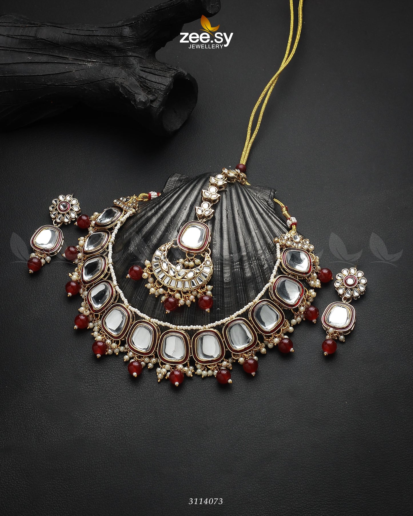 Aqsa Necklace Set Red