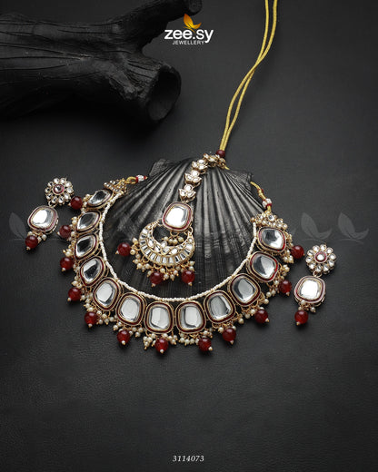 Aqsa Necklace Set Red