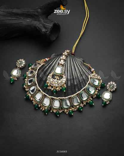 Aqsa Necklace Set Green