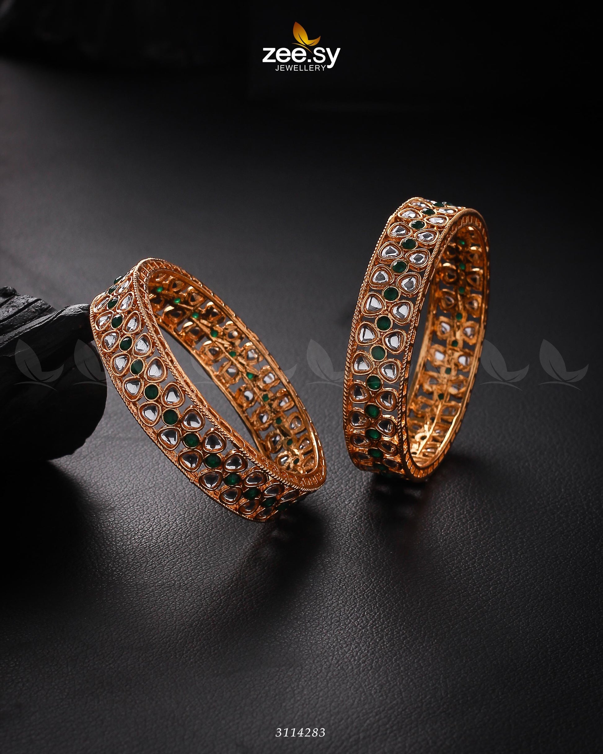 Selena Bangles Green 2*4