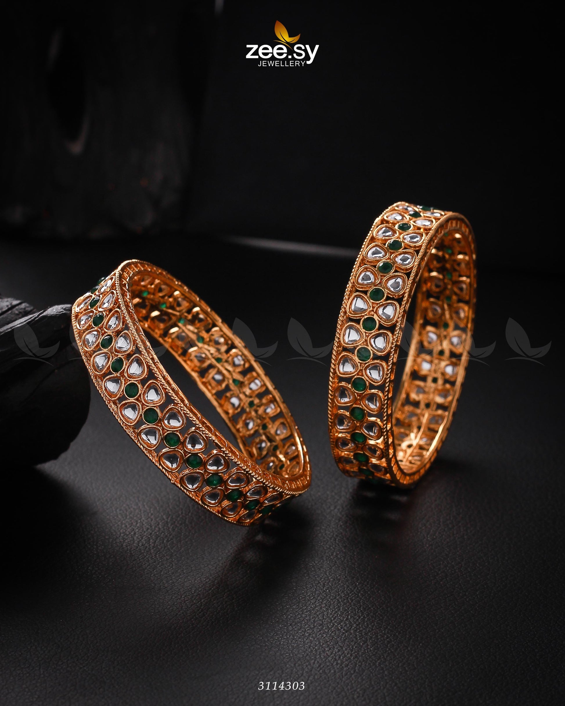 Selena Bangles Green 2*8
