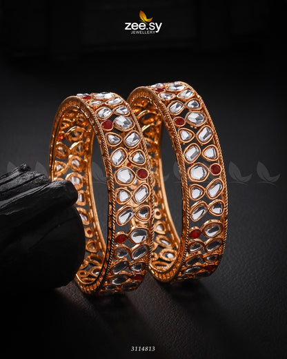 Saffron Bangles Ruby 2*10