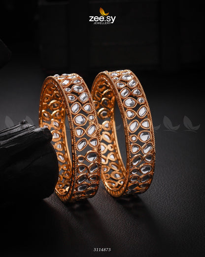 Saffron Bangles White 2*6