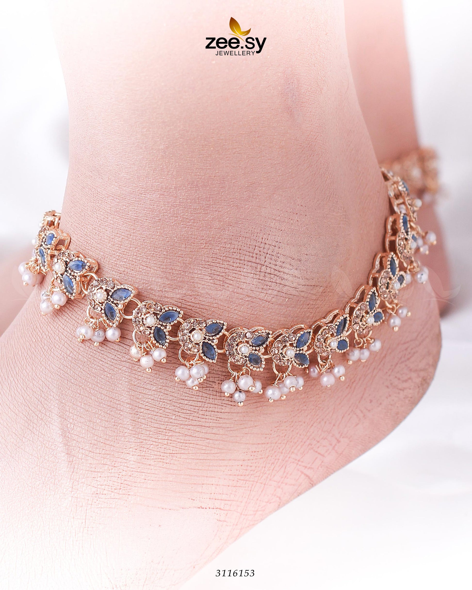 Nemesia Anklets Blue