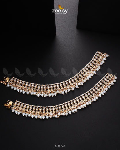 Atefeh Anklet Golden White