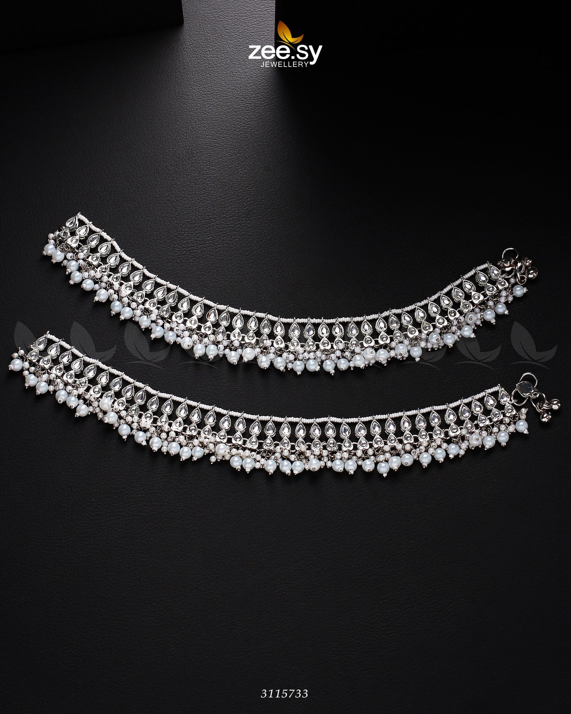Atefeh Anklet Silver White