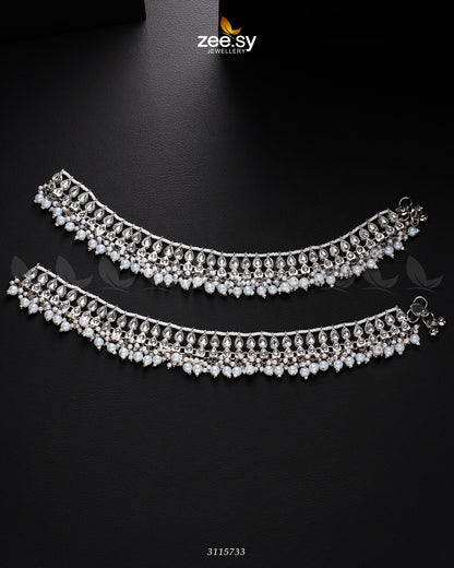 Atefeh Anklet Silver White