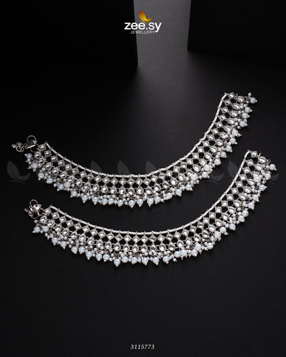 Tanzanite Anklet Silver White