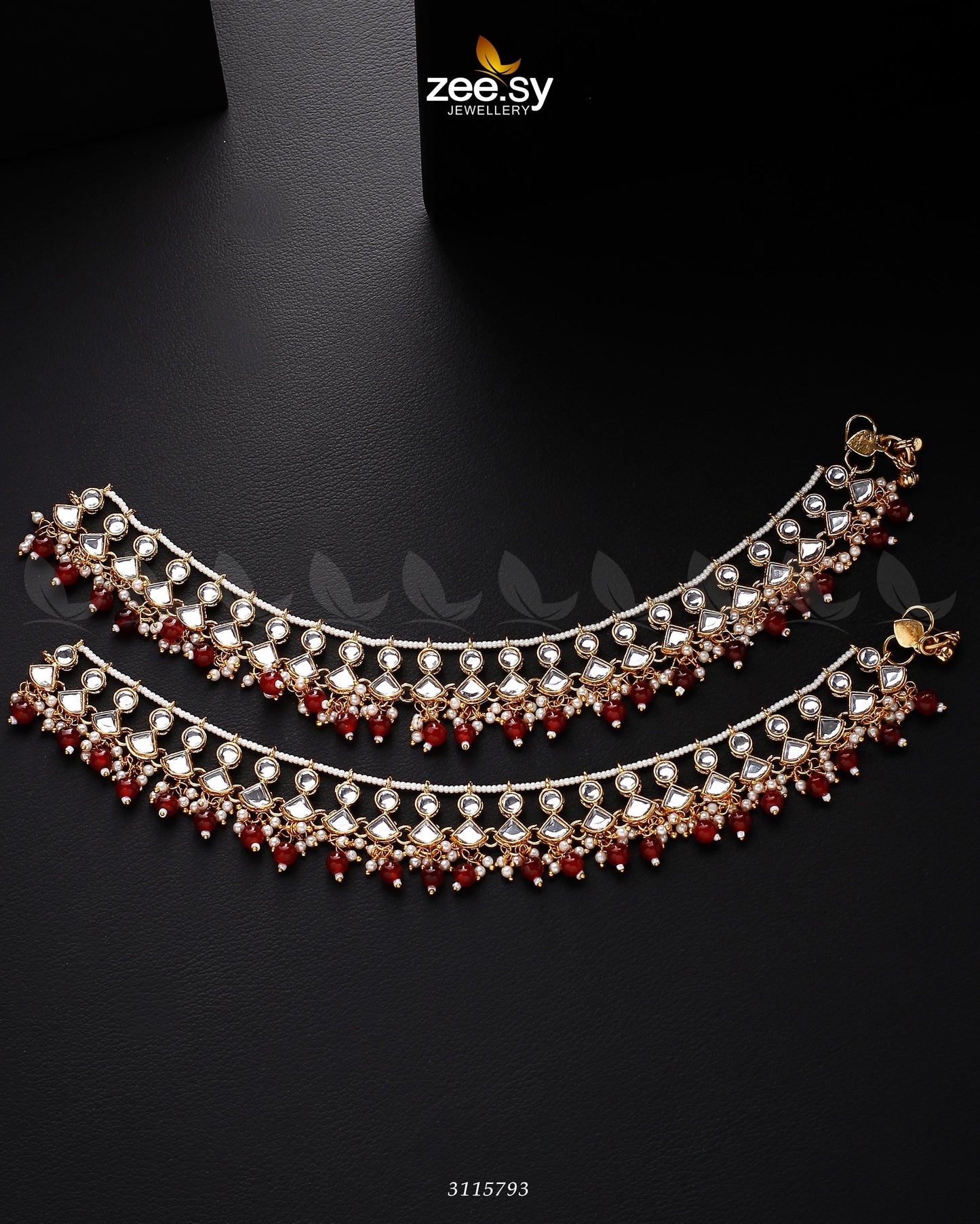 Benitoite Anklets Red