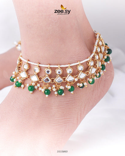 Benitoite Anklets Green