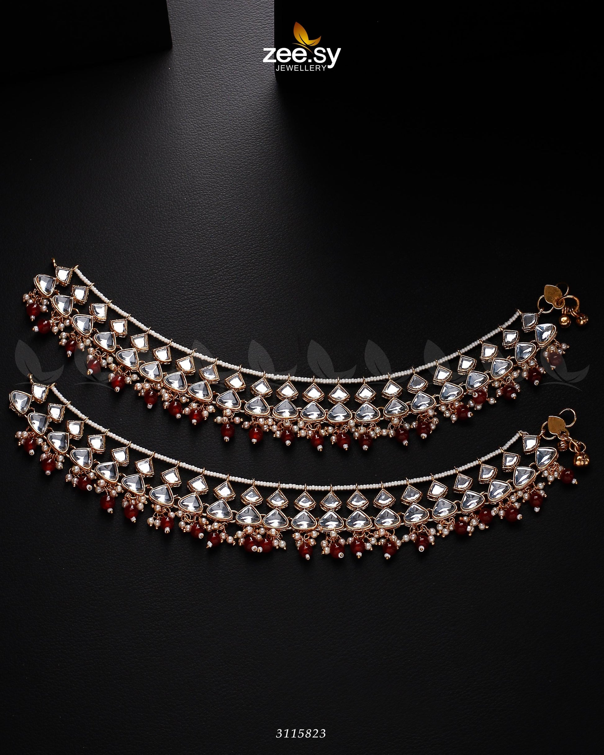 Minisha Anklets Red