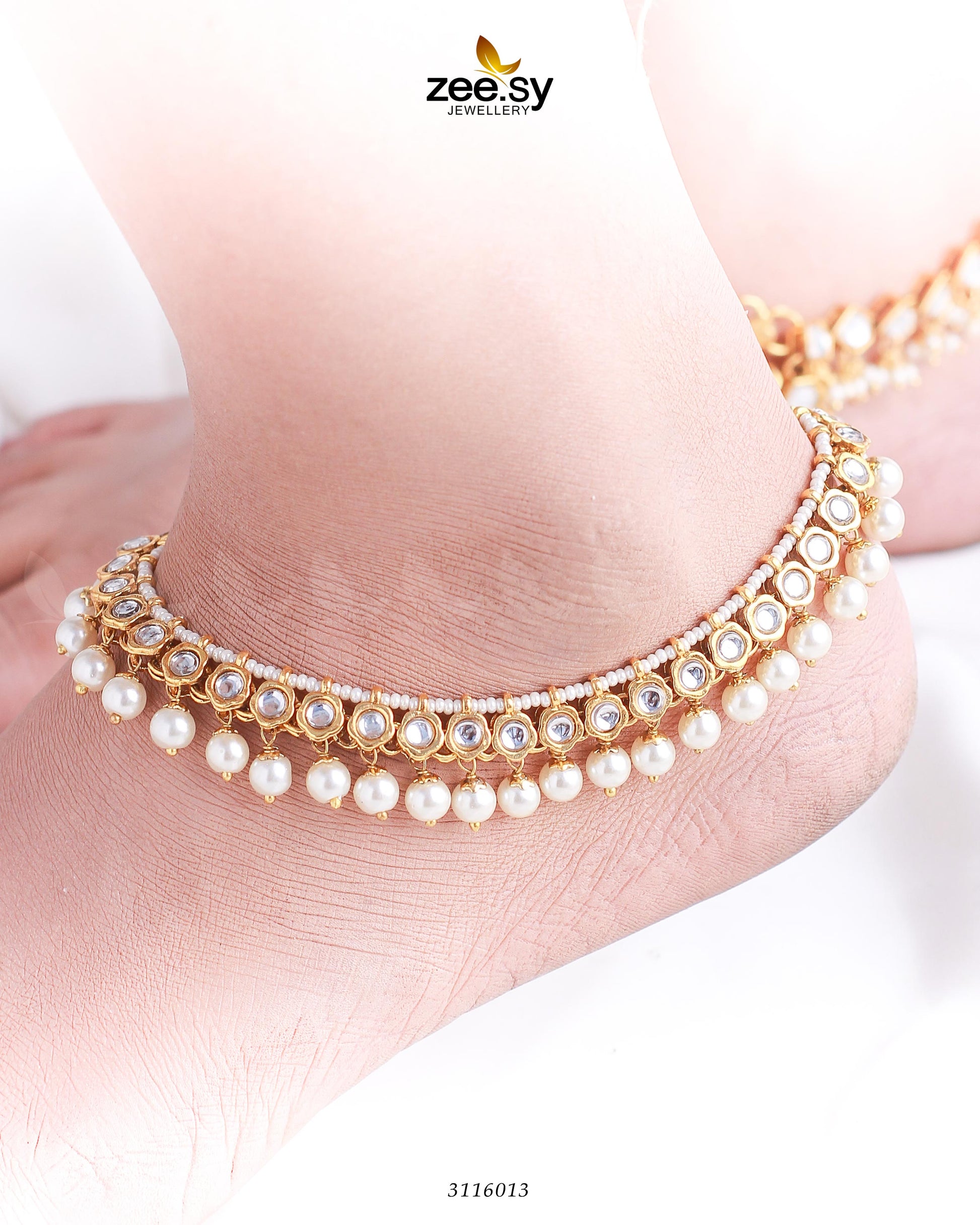 Filiano Anklets Golden white