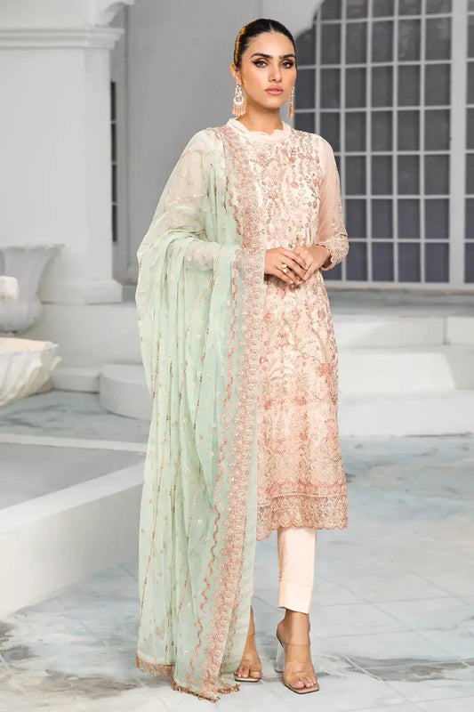 Zarif | DE LUXURY Formals | CORAL - Pakistani Designer Dress - by Zarif | Type: Formal - 100% Original at Saira Sultan