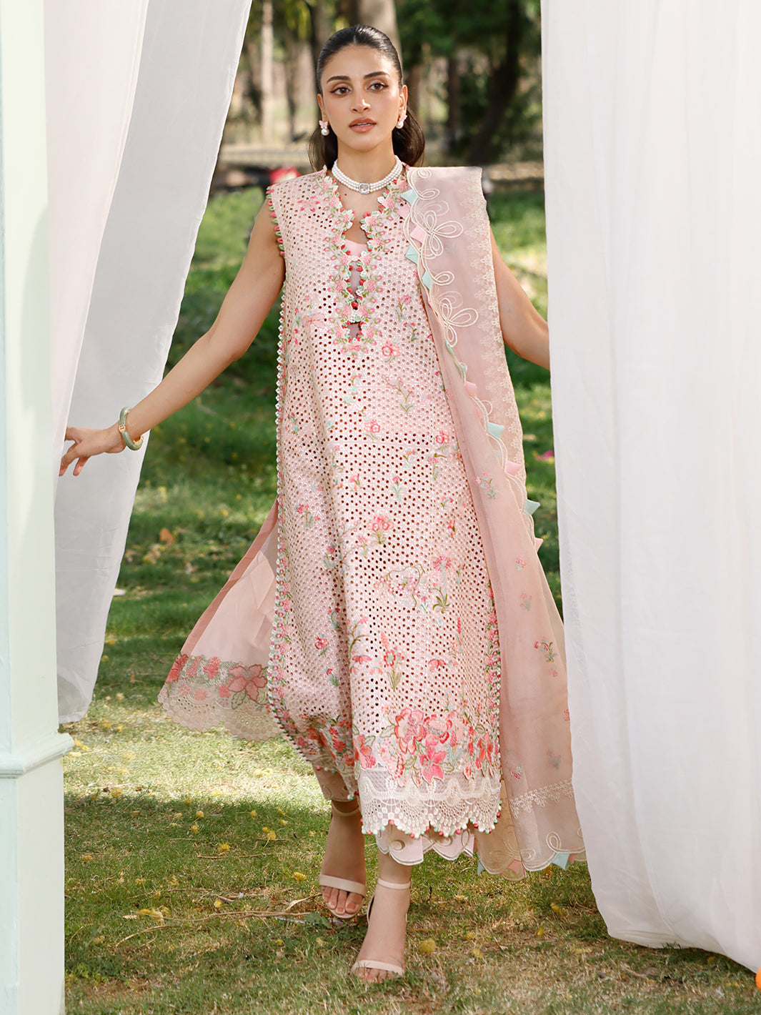 Bin Ilyas | Carnival Summer Edit 25 | 31 - A XL Pink Lawn