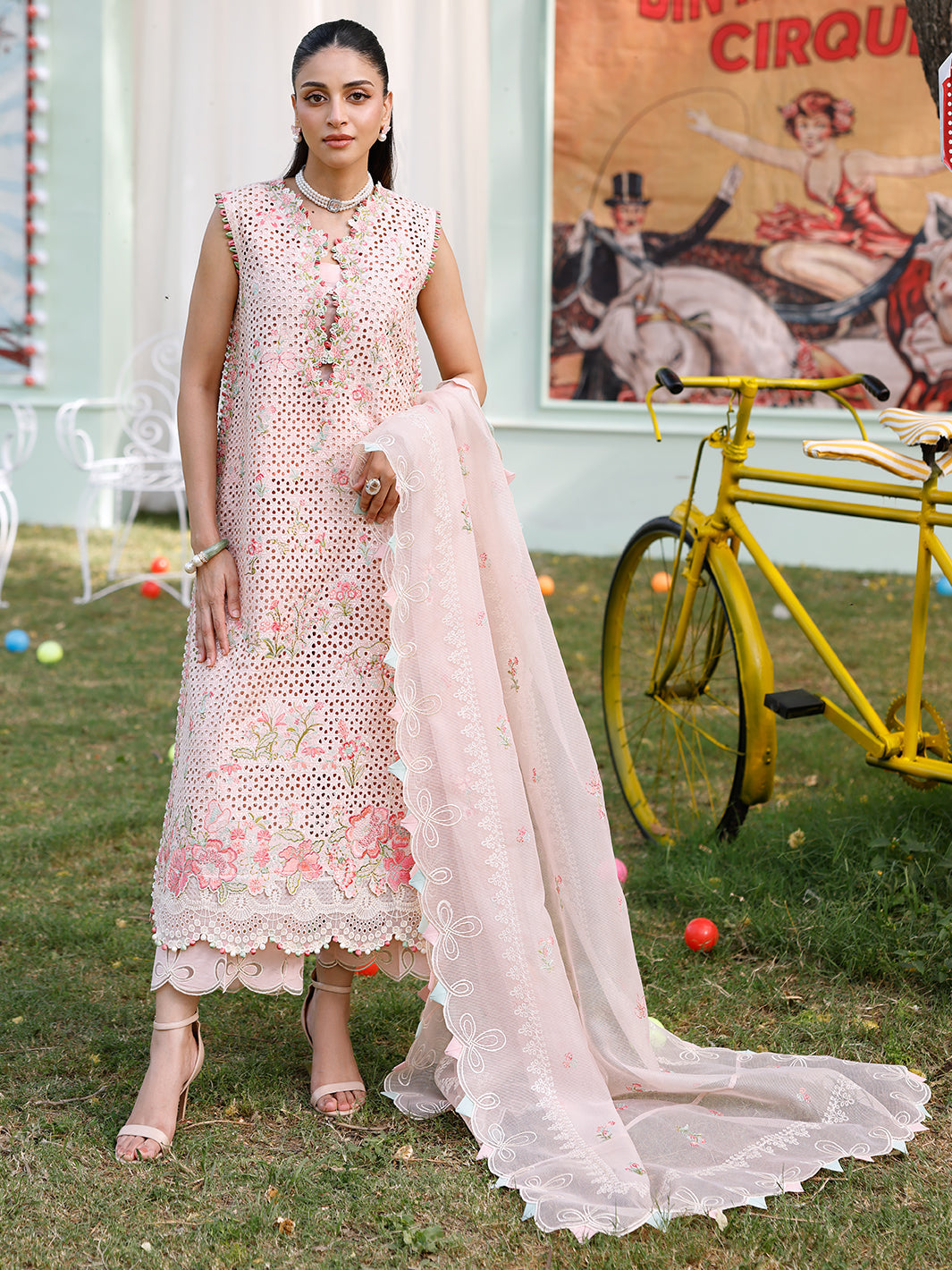 Bin Ilyas | Carnival Summer Edit 25 | 31 - A XS Pink Lawn