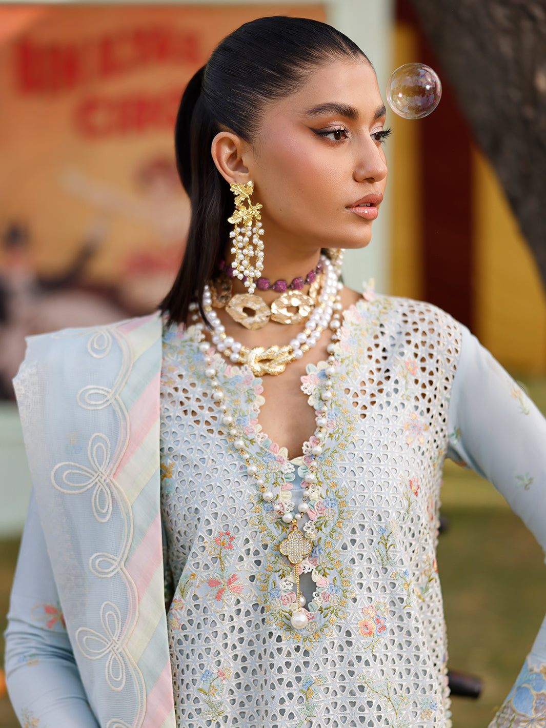 Bin Ilyas | Carnival Summer Edit 25 | 31 - B M Pale Aqua Lawn