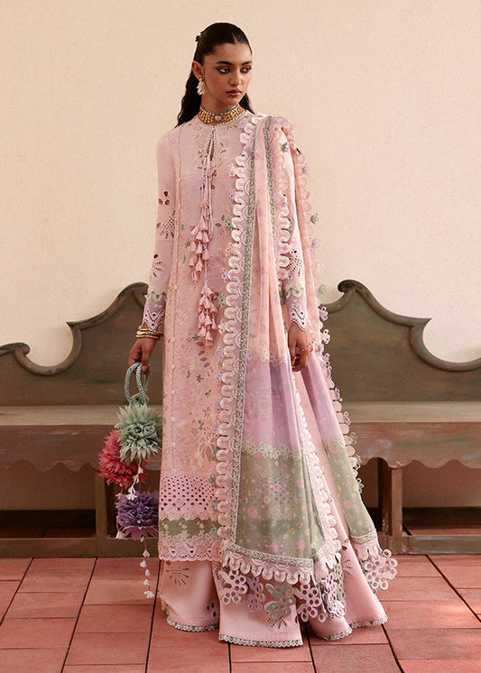 Suffuse | Eid Lawn 25 | LEENA XS Powder Pink Organza