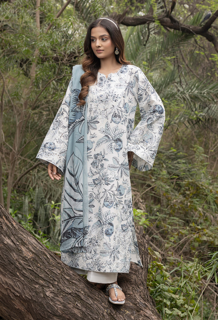 Humdum | Eden Garden 25 | Eden Garden - D09 M White Lawn
