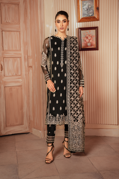 Iznik | Chiffon Kari | ICK-03 Embroidered Chiffon - Pakistani Designer Dress - by Iznik | Type: Formal - 100% Original at Saira Sultan