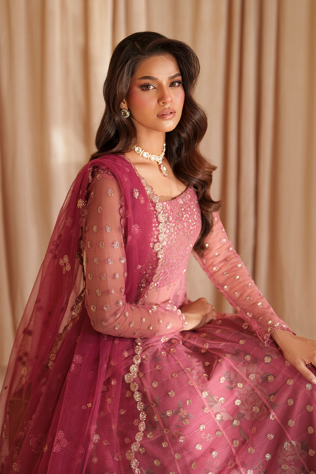 Iznik I Festive Formal I CC-72 Embroidered Net - Pakistani Designer Dress - by Iznik - Type : Ladies Clothes - 100% Original at Saira Sultan