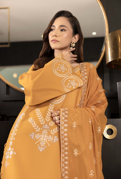 Humdum | Dilkash 25 | Dilkash - D03 L Champagne Gold Lawn
